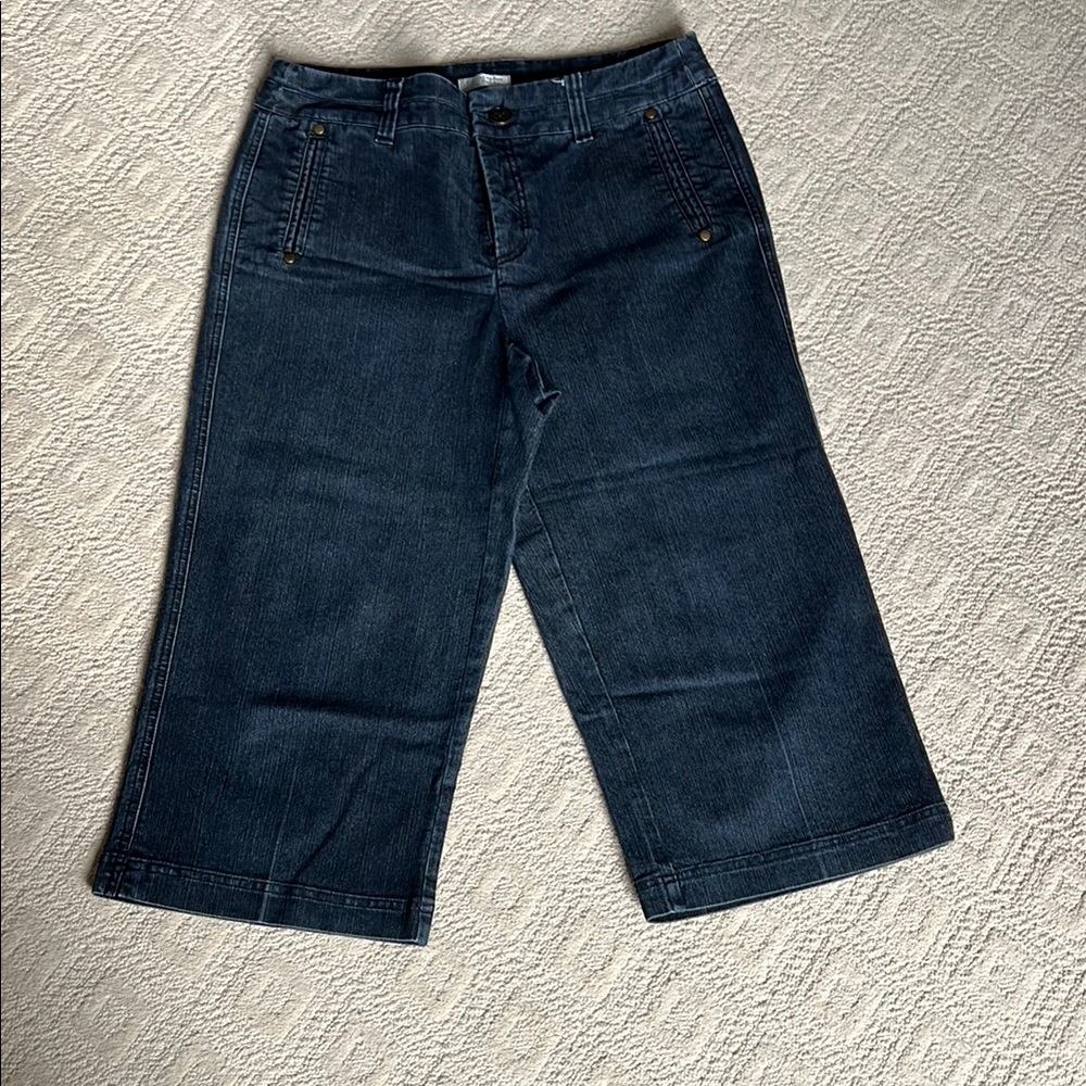 Women's Dark Blue Denim Capris